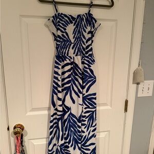 H&M Blue and White Patterned Dress
